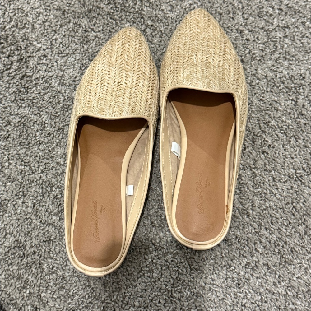 Universal Thread Tan Woven Mules